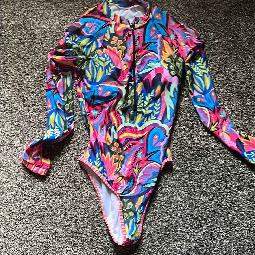 Colorful Long Sleeve Swimsuit